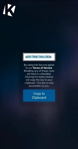 Copy krnl key to clipboard