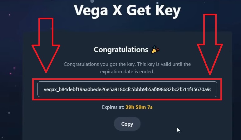 Copy the key