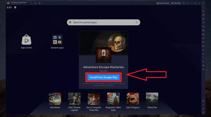 Install with google play